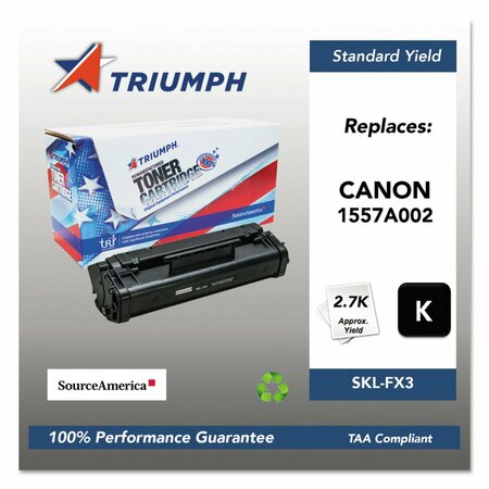 TRIUMPH Remanufactured 1557A002BA FX-3 Toner, 2,700 Page-Yield, Black 751000NSH0129 SKL-FX3